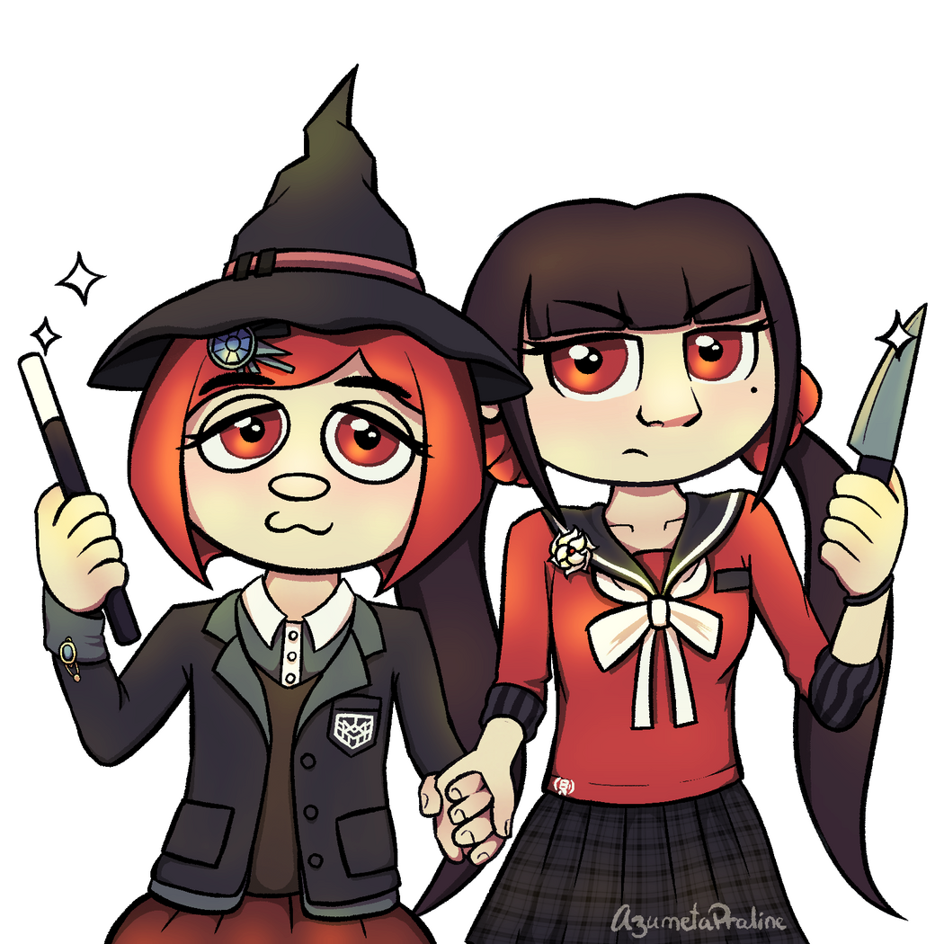 Inspired from Danganronpa V3: Killing Harmony. Characters: Himiko Yumeno, Maki Harukawa.