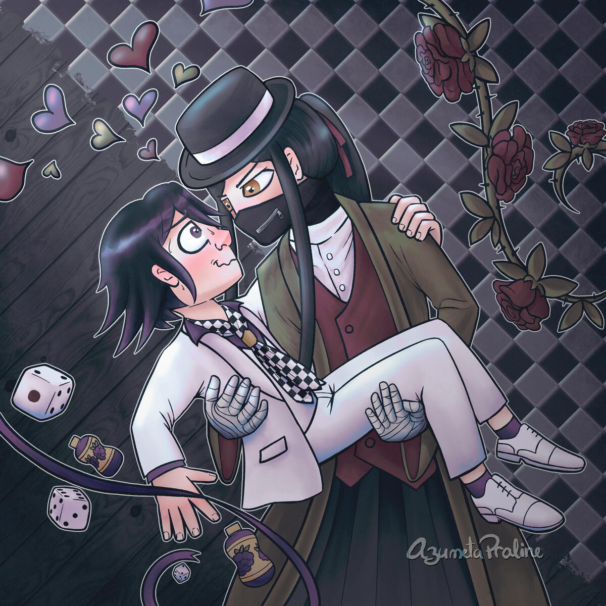 Inspired from Danganronpa V3: Killing Harmony. Characters: Korekiyo Shinguji, Kokichi Ouma.